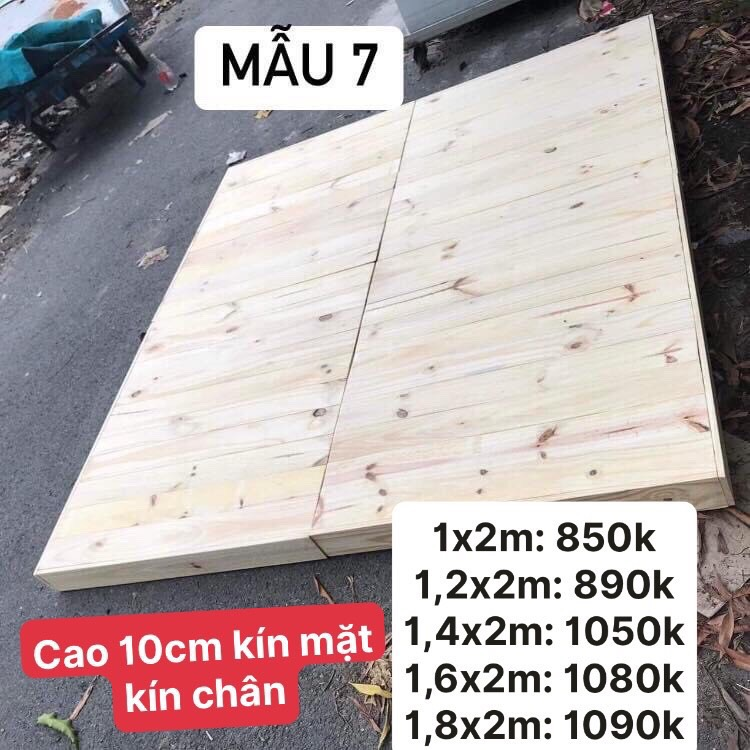 Giường Cao 10cm Kín Mặt Kín Chân Mẫu 7