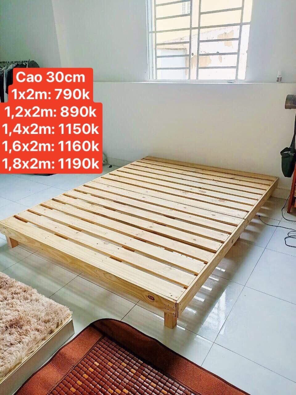 Giường Cao Cấp Cao 30cm